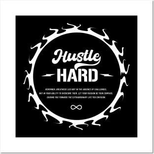 Hustle Hard quote Posters and Art